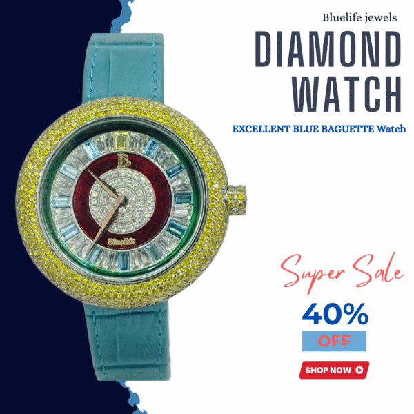 Excellent Blue Baguette Watch