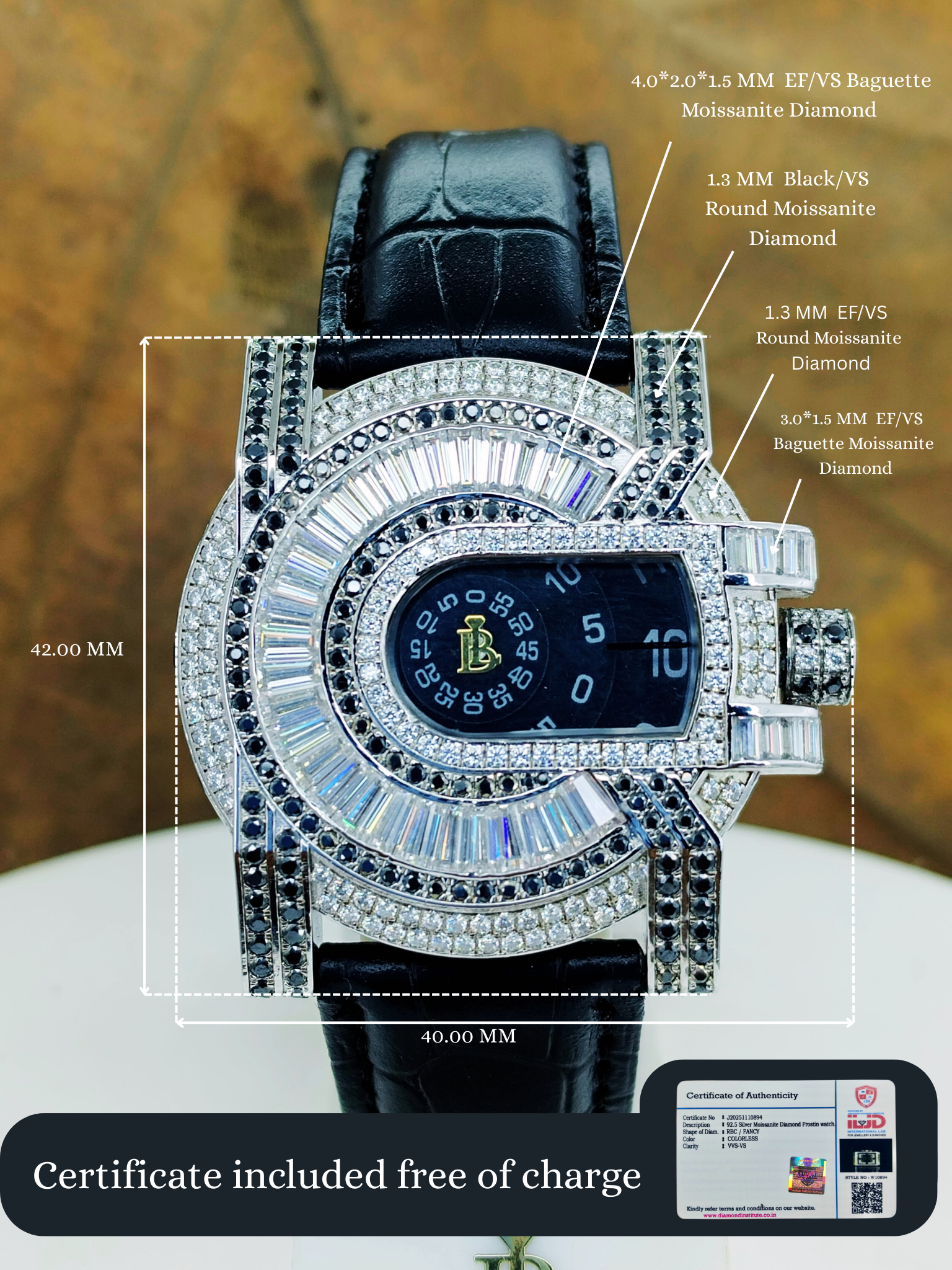 luxury unicorn moissanite watch vvs stones iced out design