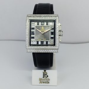 Ice Square Moissanite Watch – 925 Sterling Silver Luxury Men’s Diamond Watch