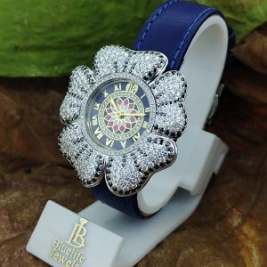 Flora Lotus Moissanite Watch – 925 Sterling Silver Luxury Women’s Watch