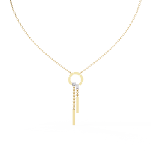 0.50ct Lab Grown Diamond Necklace - Round, Baguette & Princess Cut Diamond