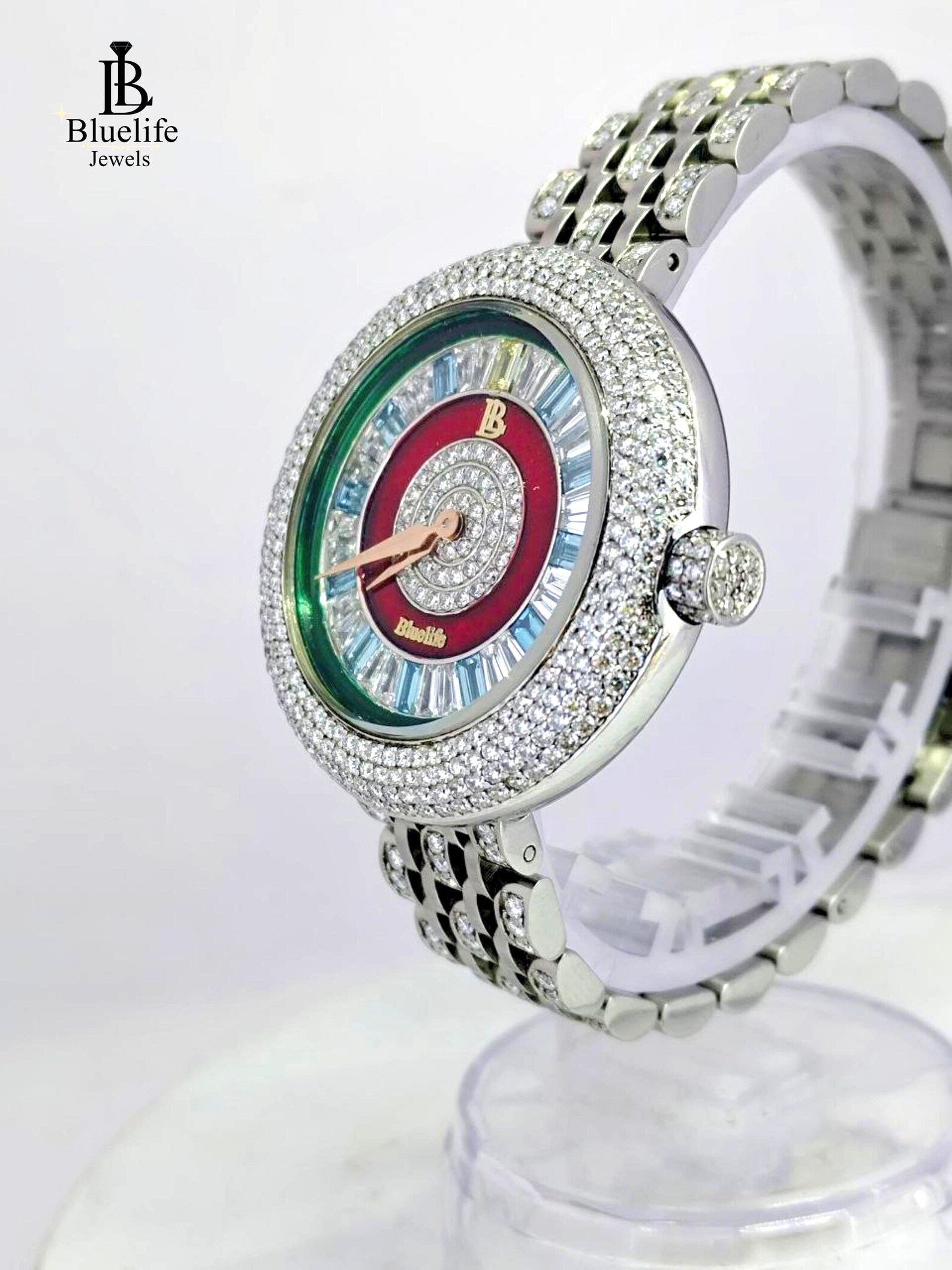 Luxury Diamond Watch – Bluelife Majestic Swiss Movement Iced Out Designer Watch | BlueLife Jewels - Image 2