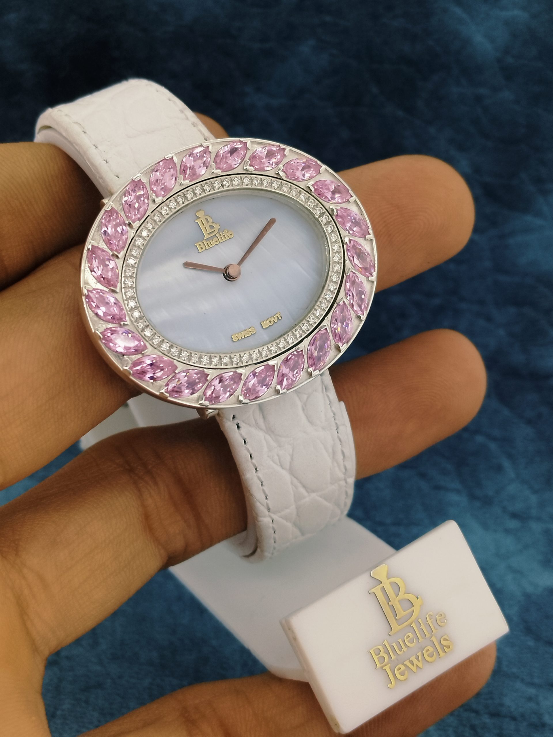 designer moissanite watch women elegant silver watch