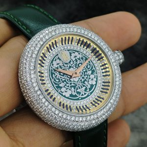 lab grown diamond watch women green dial luxury watch