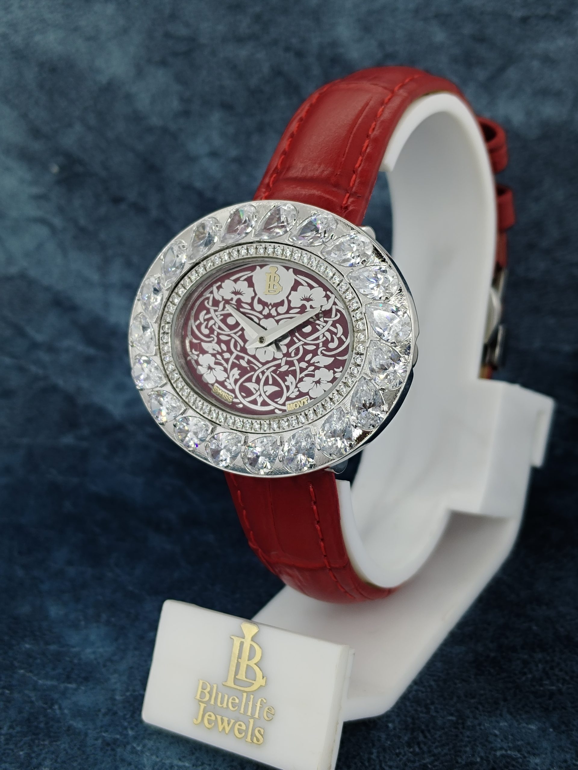 Iced out women’s diamond watch luxury jewelry timepiece gift for her
