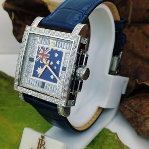 iced out moissanite watch unisex blue dial luxury watch