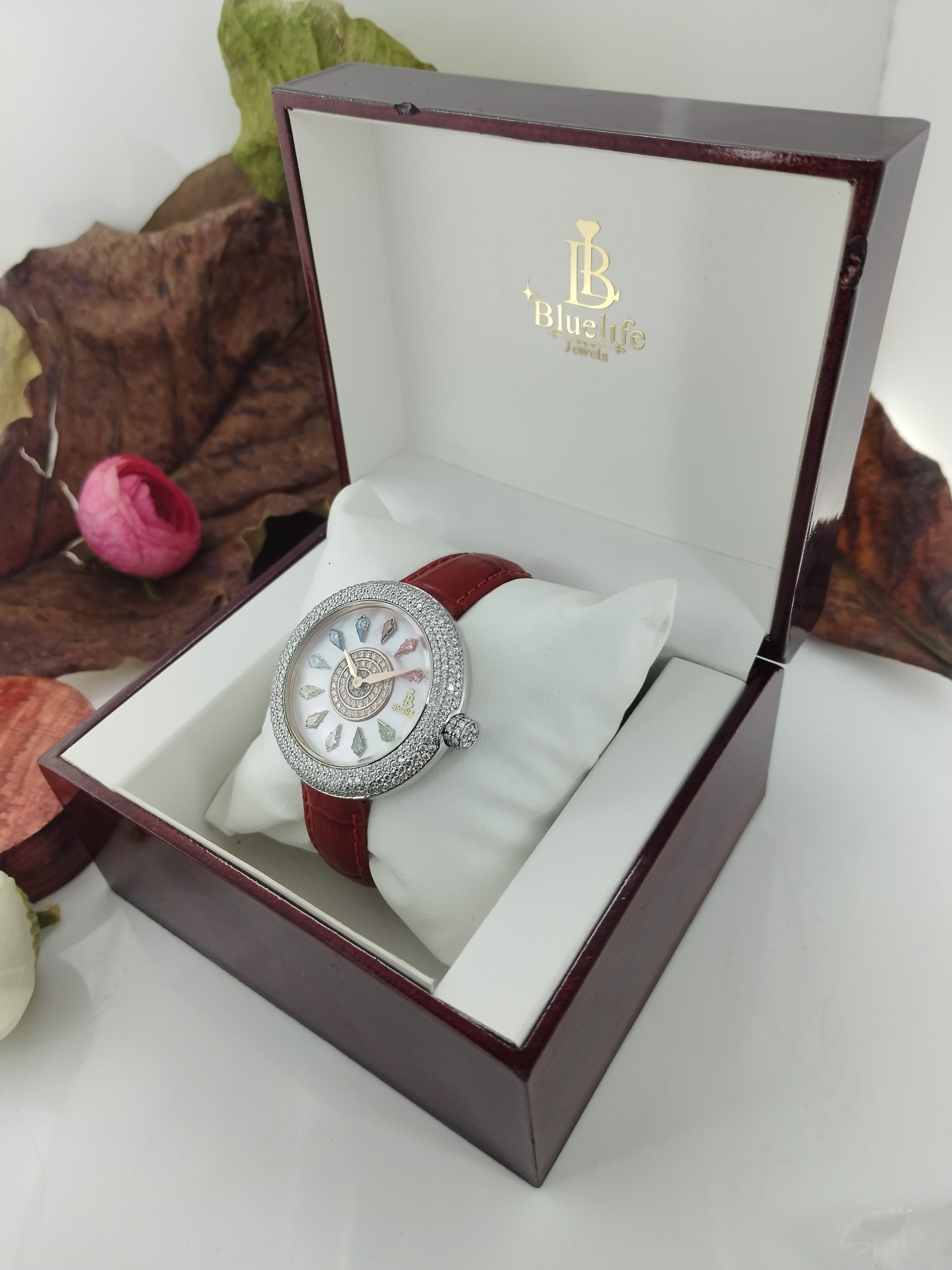 Lab Grown Diamond Watch for Women | Luxury Iced Out Watch with Mother of Pearl Dial - Image 4