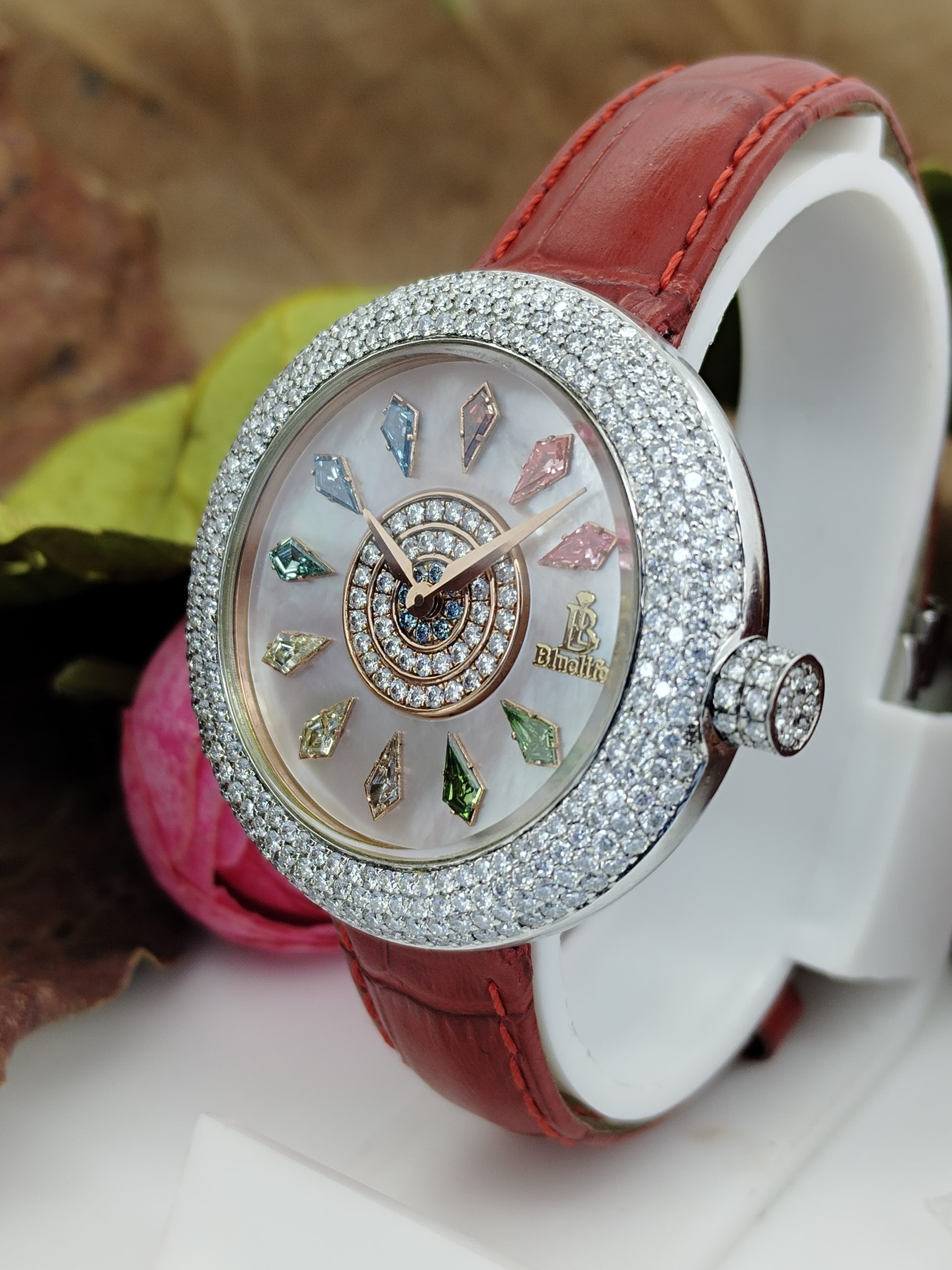 Lab Grown Diamond Watch for Women | Luxury Iced Out Watch with Mother of Pearl Dial - Image 6