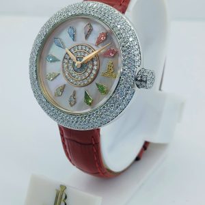 Luxury Iced Out Diamond Watch for Women – Lab Grown Diamonds, Mother of Pearl Dial, Sapphire Crystal | Bluelife Jewels